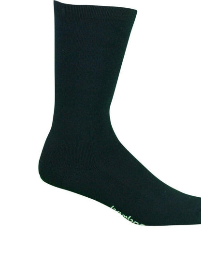 Image shows one navy bamboo business sock