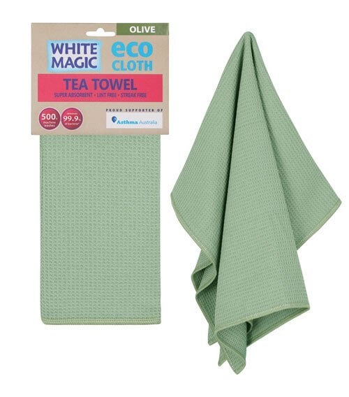 Tea Towel General White Magic Olive 