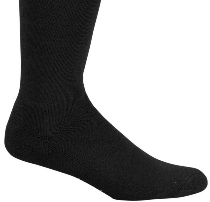 Image shows one slate grey bamboo business sock