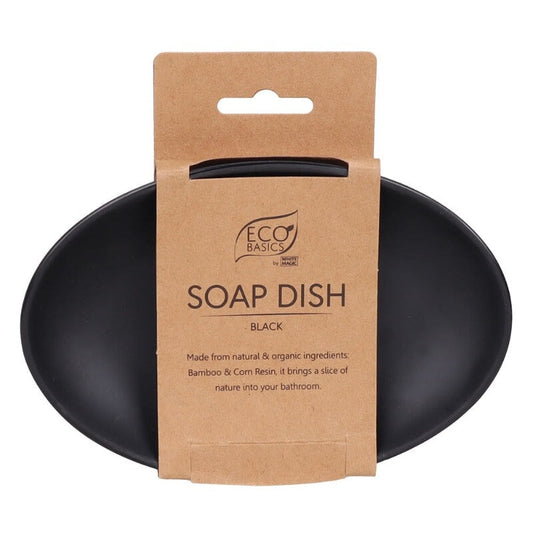 Soap Dish Bamboo & Corn General Eco Basics Black 