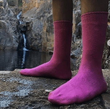Socks Bamboo Extra Thick General Bamboo Textiles M4-6 W6-8 Hot Pink 