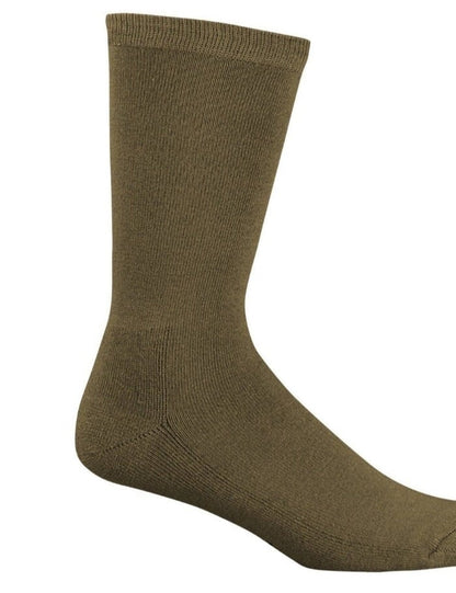 Image shows one walnut light brown bamboo business sock